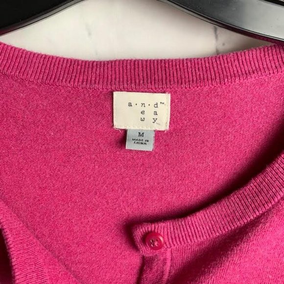 A New Day Pink Cardigan I Size Medium - Picture 3 of 5